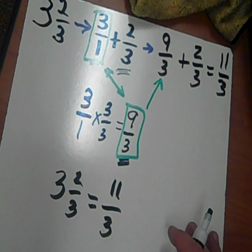 #4 converting mixed numbers into improper fractions