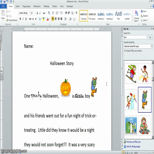 fonts and clip art word