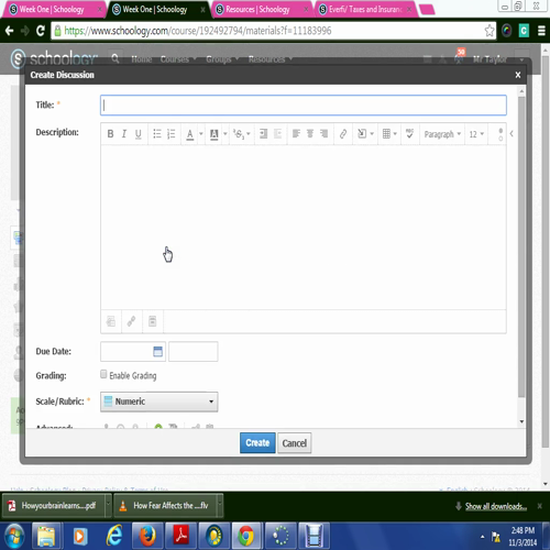 creating assignments in schoology part 1
