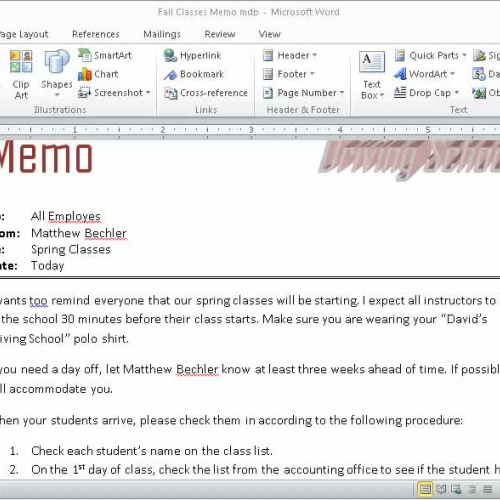 word lesson 3, part 2