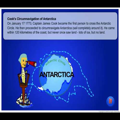 Captain Cook Circumnavigates Antarctica