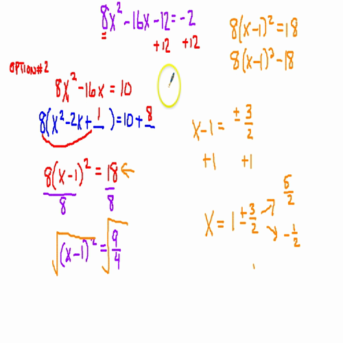 Completing the Square When a Does Not Equal 1, Even Middle Term