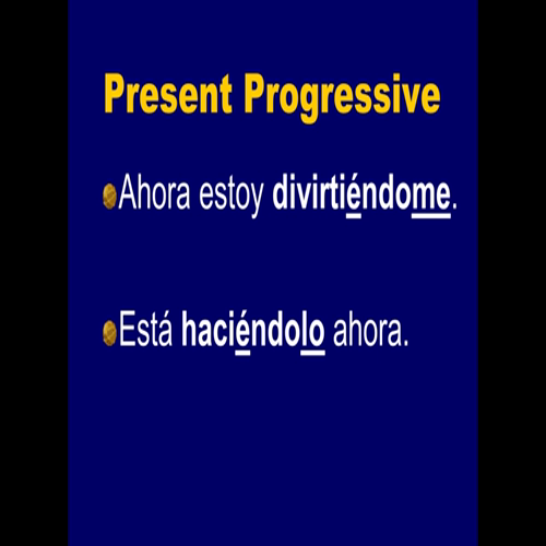 present progressive