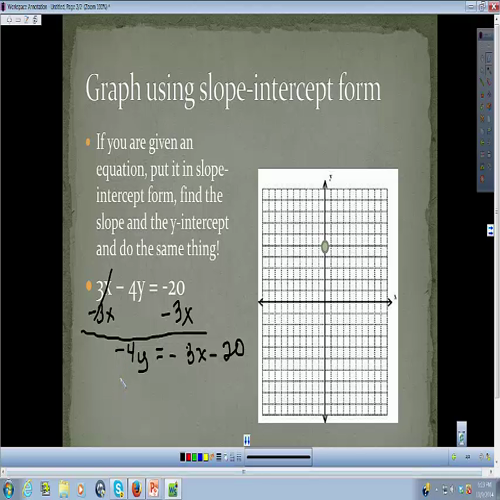 chapter 3 retake video - slope-intercept form and solving systems