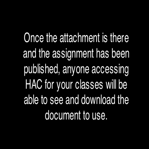 attaching documents to assignments