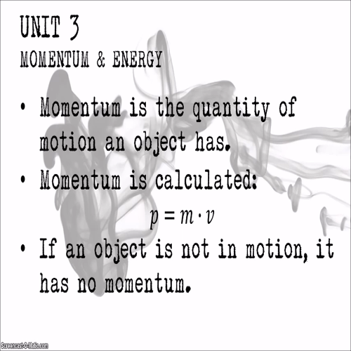 Unit 3 - Momentum