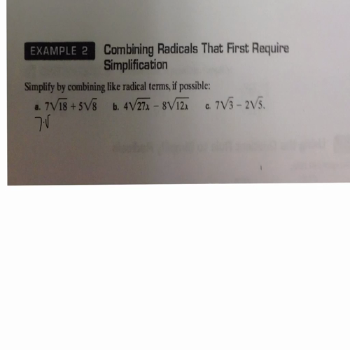10-4 part 1 adding and subtracting radicals