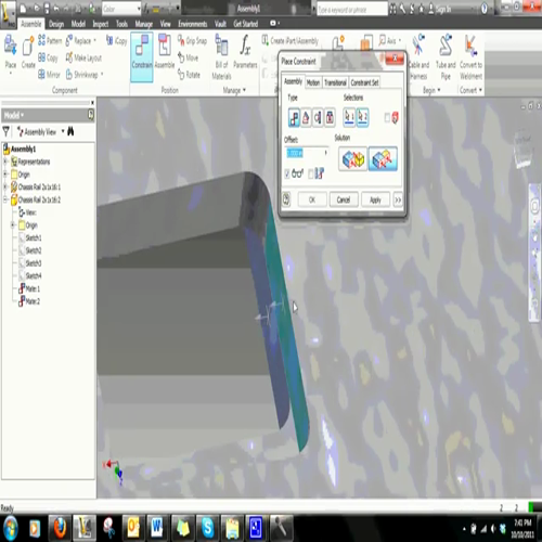 vex-applied autodesk inventor training 2 - mate and flush constraints