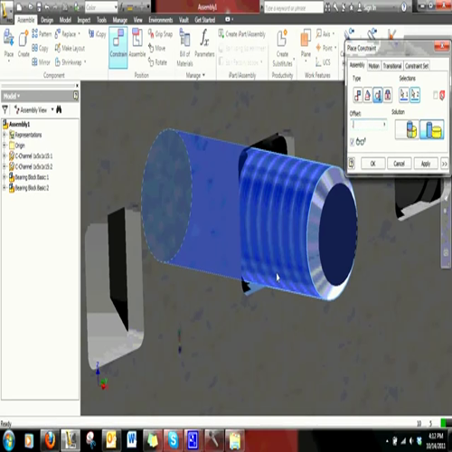 vex-applied autodesk inventor training 4 - how to rotate gears_wheels_sprockets