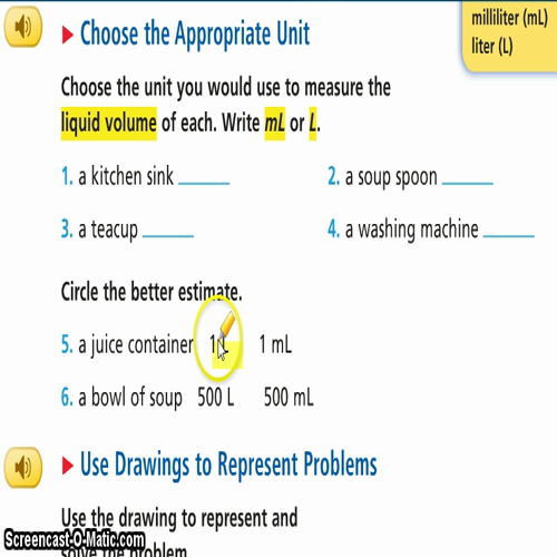 3.3.3 metric units of liquid volume