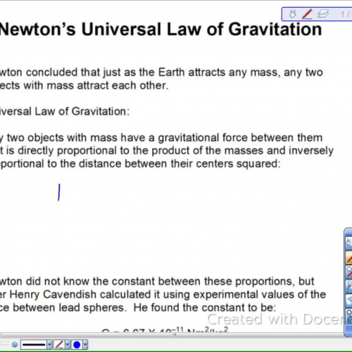 Newton's Universal Law of Gravitation Lesson