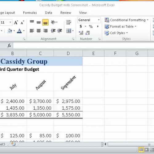 excel lesson 2 - sbs 2.9-2.10