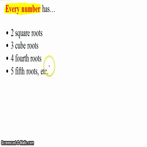 Pre-Calc @ Harrison: Roots of Complex Numbers