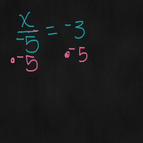 Solving One-Step Equations by Multiplying and Dividing