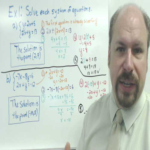 solving linear systems using substitution
