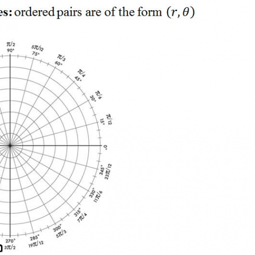 Pre-Calc @ Harrison: Polar Coordinates