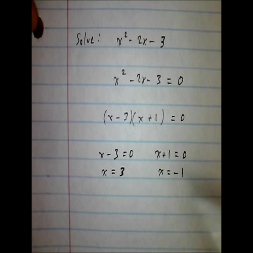 Writing a Quadratic Equation Given Roots #1