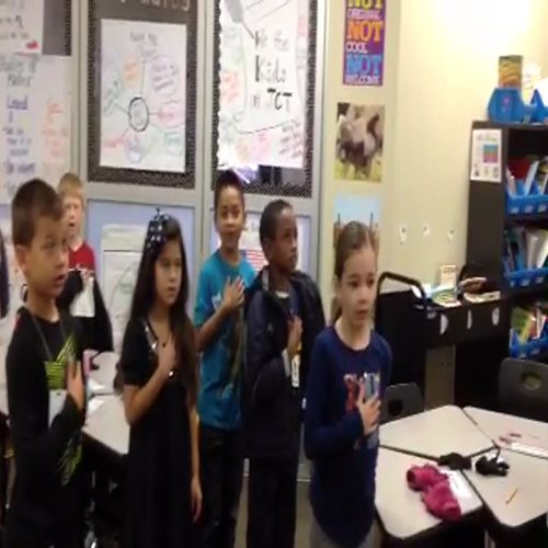 Ms. Thomas' Class (Pledge of Allegiance)