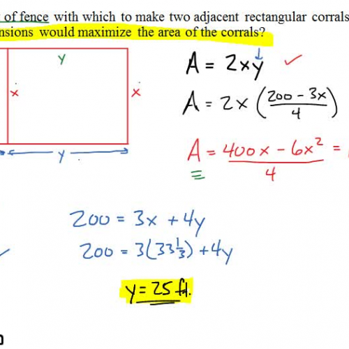 AP Calc @ Harrison: Optimization, Part 1