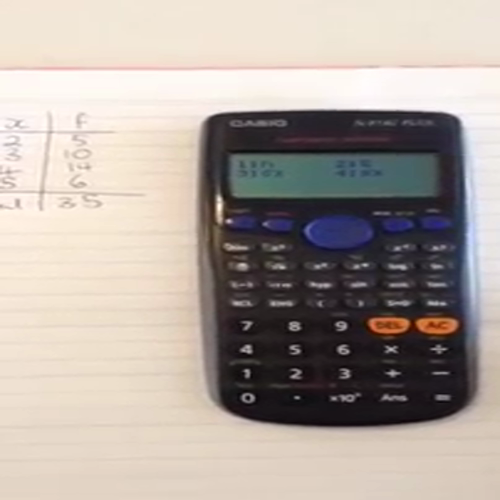 using stat mode on the calculator casio