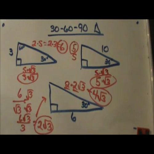 special rules for 30-60-90 triangles