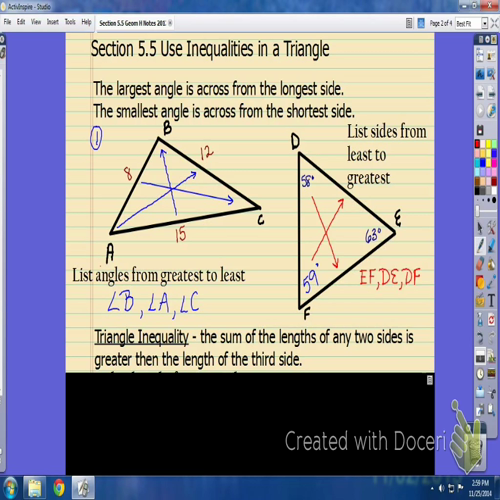 Section 5.5 Geom H Triangle Inequalities