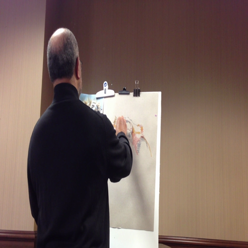 childrens illustrator jerry pinkney drawing and talking about art