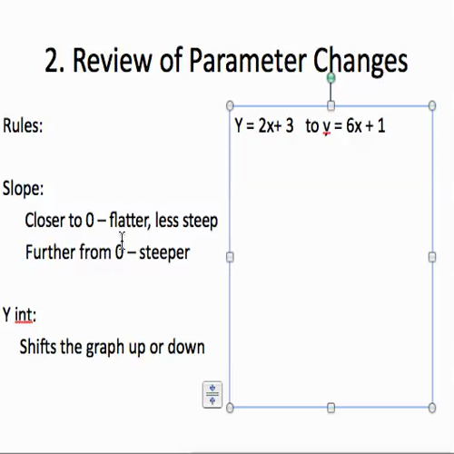 real world parameter changes