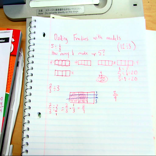 divide fractions models