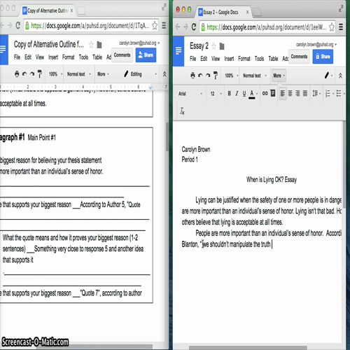 outline to first draft