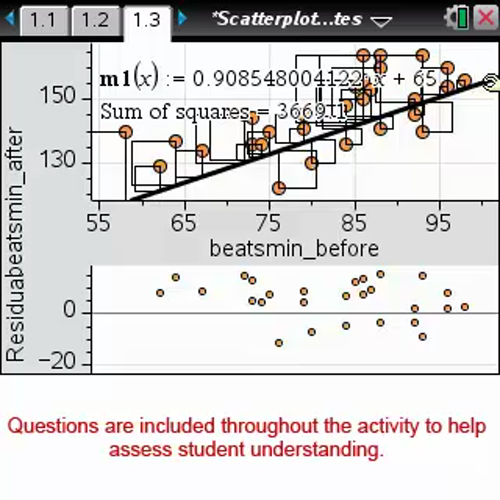 Scatterplot Pulse Rates [Math Nspired Preview Video]