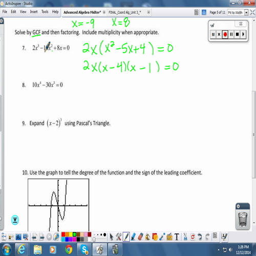 adv. alg 12-12-14 midterm review