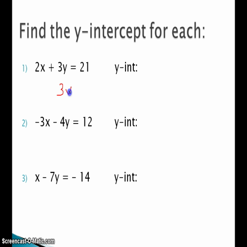 using x and y intercepts to graph
