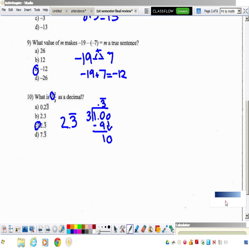 course 2 1st semester final review page 2