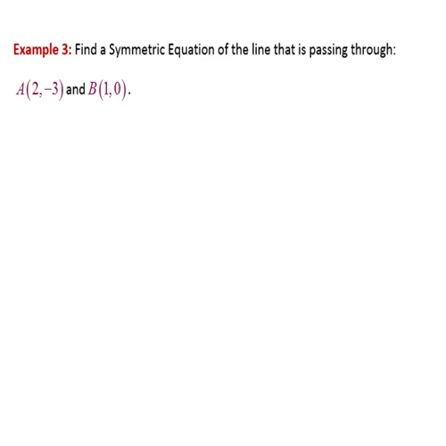 Equations of lines in the plane