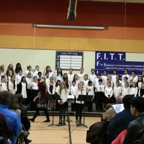 Haycock Cougar Chorus, singing "No School Tomorrow"