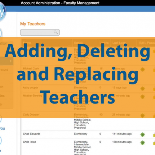 Adding, Deleting & Replacing Teachers