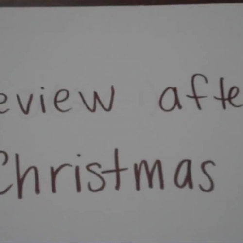 Review After Christmas