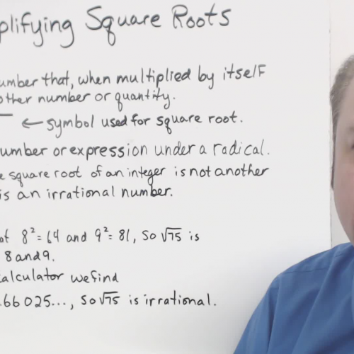 Simplifying Square Roots