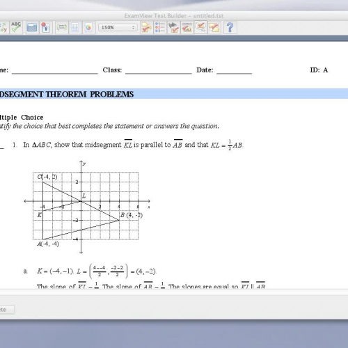 Midsegment on the Coordinate Grid