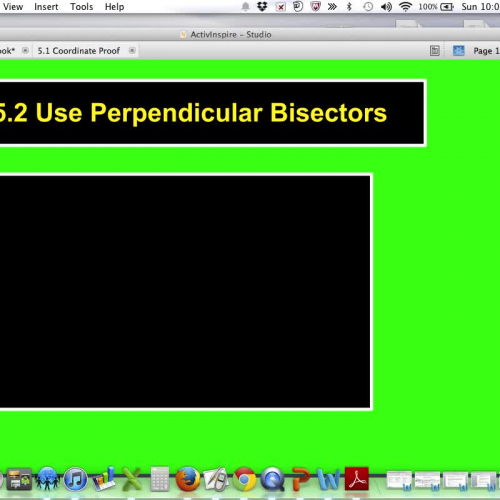 5.3 Perpendicular Bisectors Part 1