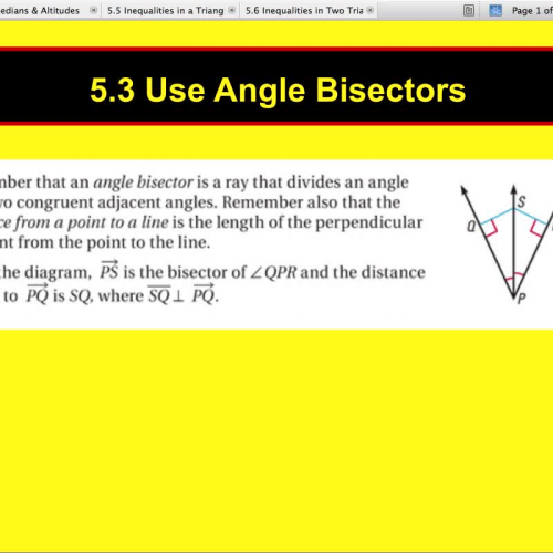 5.3 Angle Bisectors