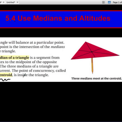 5.4 Use Medians and Altitudes