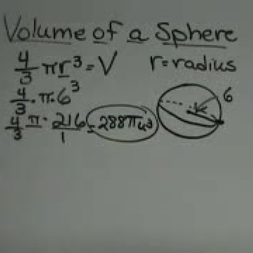 Volume of a sphere