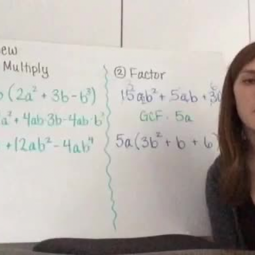 Multiplying a monomial by a polynomial