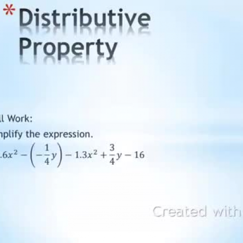 Distributive Property Review