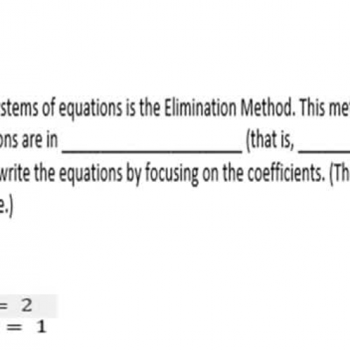 3.2 Solve systems of equations algebraically (using elimination)