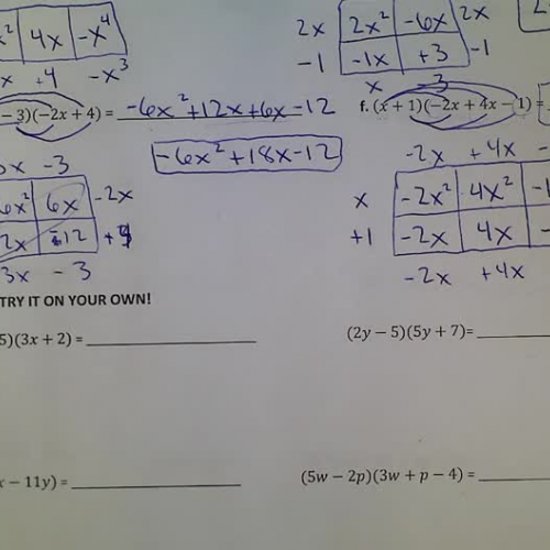 1.2 Write quadratic expressions in equivalent forms