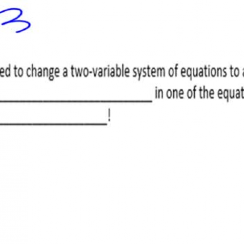 3.2 Solve systems of equations algebraically (substitution)