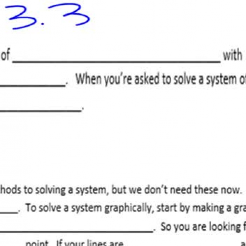 3.3 Solve systems of equations graphically